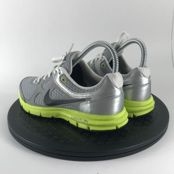 Nike Lunar Forever GS Silver/Green Running Shoes 488271-004 Women’s Size 5 - Picture 7 of 12